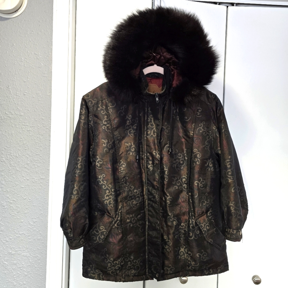 J.G. Hook Jacket Parka Fox Fur Trim Vintage Women’s Small size 4